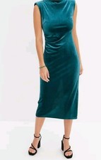 Midi Kleid Samt  Brilliantgrün Gr. 36/38 Bonbrix Neu Nicht Getragen