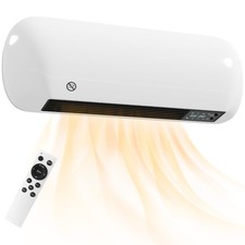 HOMCOM Keramik Elektroheizung 2000W mit Ventilator, Wandmontage, weiß