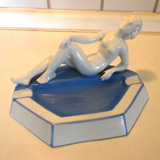 Aschenbecher Porzellan weiß -