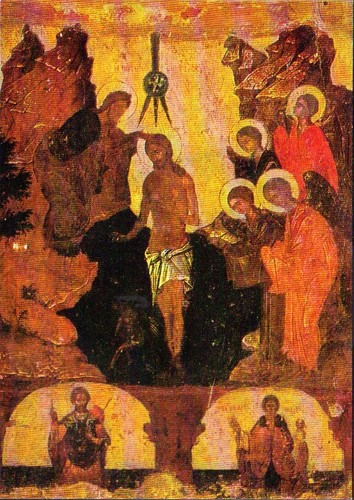 Künstlerkarte taufe christi - künstlerkarte,