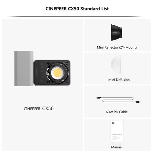 Zhiyun cx50 50w 2700 6500k - cx50,