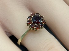 Granat Ring  333er  Gold  Gr. 54