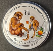 Lunar II 2016 – “Jahr des Affen” – coloriert 1 oz