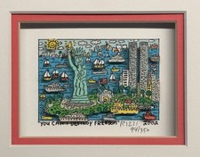 James Rizzi: original 3D "YOU CAN’T DESTROY FREEDOM“, 2002 handsigniert, gerahmt
