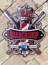 Blechschild Barbershop USA
