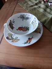 Porzellan K&A  Krautheim Selb Bavaria, Serie Meeresfrüchte/Gemüse Suppentasse