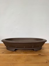 Bonsaischale frostfest S 528 braun 0val Bonsai Schale 40x30,5x8 cm