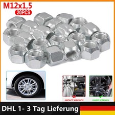 20er  Radmuttern für Stahlfelgen M12x1,5 Kegelbund Offen SW19 Ford Focus Fiesta