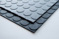 Gummimatte COIN MAT grau 120 cm breit verschiedene Längen Bodenbelag KFZ Garage