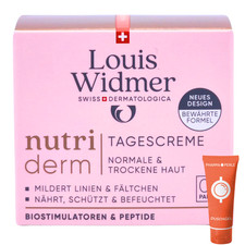 Louis Widmer nutriderm Tagescreme unparfümiert, 50 ml I Anti-Ageing Pflege
