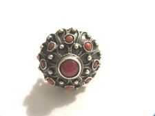 Auffallender Silberring Blume