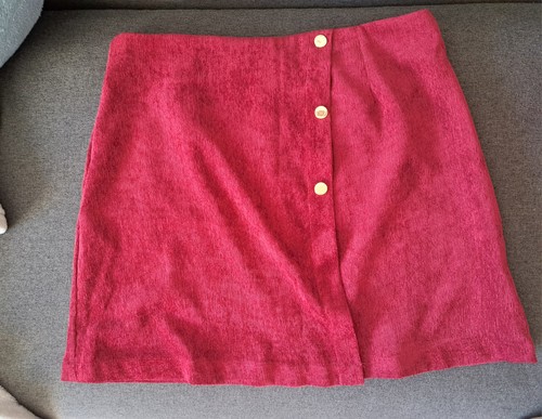 Roter cord minirock damen - cord,