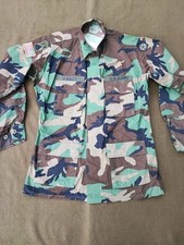 US ARMY Hemd Large Long Woodland Camouflage Uniform original super Zustand !