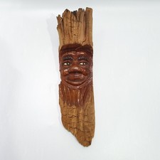 Holzfigur Wandfigur Wanddekoration Wandbild Holz Handgemacht Handgeschnitzte