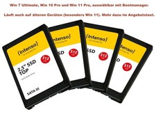 Win 7 Ultimate SP1 &2, Win 10 Pro und Win 11 Pro, mit Bootmanager auf SSD 512GB