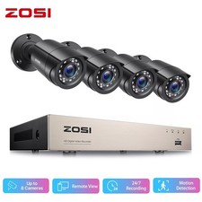 ZOSI 1080P 8CH Überwachungskamera Set DVR CCTV 4xAußen Kamera ohne HDD WIE NEU