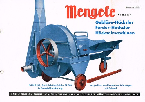 Mengele häcksler orig - mengele,