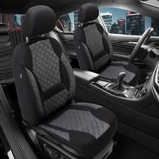 2x Sitzbezüge passend für Chevrolet Captiva ab 2006-2018 in Schwarz-Grau | PRIME