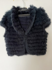 Damen Weste, Pelzweste Gr.40 in dunkelblau 100% Kaninchen, wenig getragen