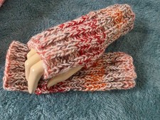 Pulswärmer Handstulpen Stulpen 22cm bunt gestrickt