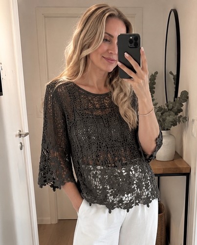 Ajour pulli tunika häkelpulli - tunika,