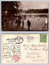 Glasgow. Queens Park Teiche. Boote - verschickt 1918