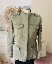 Neuw. Jeansjacke Marc Aurel Military Look grün Gr. S 36 NP 179,99 !!