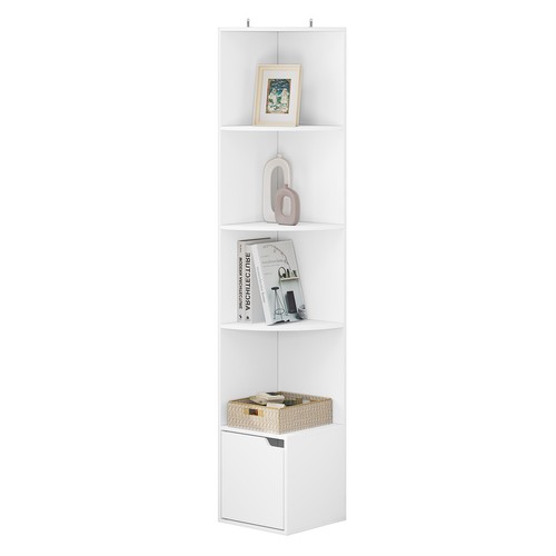 Eckschrank weiß bücherregal - eckschrank,
