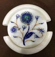 Weißer Marmor Untersetzer Set