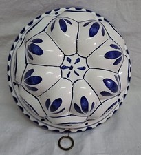 B08 Alte Backform Puddingform Keramik Guglhupf Bassano Italien, Wand-Deko, Retro