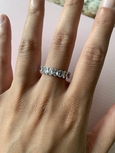 Silber ovalschliff eternity - ovalschliff,
