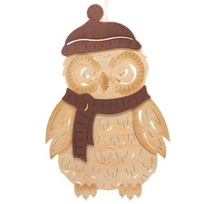 Fensterbild Winter-Eule