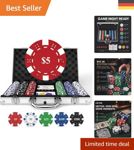 Poker set mit 500 lasermarken - 500,