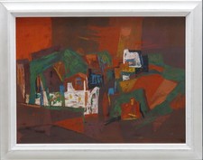 MAX  PÖPPEL 1918 Regensburg – 1968 Bamberg - Ölgemälde signiert 50cm*65cm Häuser