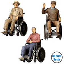 Herren rollstuhl set 3d - set,
