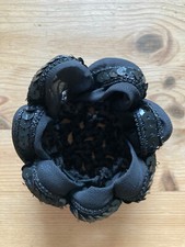 NEU! Dutt Netz Haarnetz schwarz mit Paillettenrand