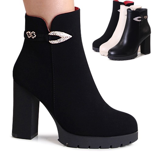 Damen plateau stiefeletten - plateau,