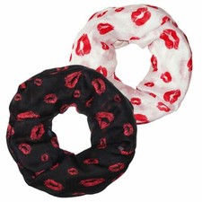 Loopschal / Tuch mit Kussmund