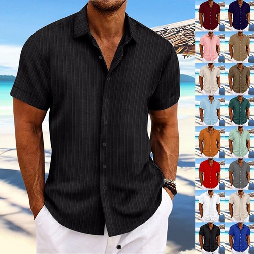 Herren sommer knopf kurzarm - sommer,