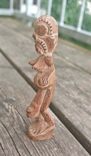 Holzfigur skulptur tiki - holzfigur, /