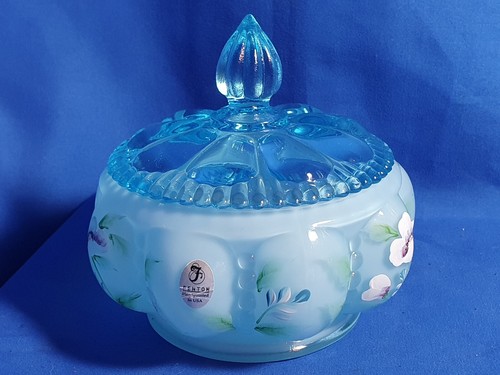 Fenton glas handbemalt - glas,