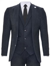 Herren Grau 3 Teiler Tweed