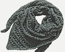 Dreiecktuch dunkelbraun-melliert Schultertuch handgestr. Halstuch Umschlagtuch  