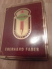 Seltene  VINTAGE EBERHARD FABER DEKO 11 FARBSTIFTE Original Blechdose GERMANY