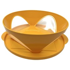 Tupperware Mediterrano Schüssel 2,5  l orange servieren mit Sichtfenster 