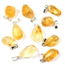 Citrin Anhänger Trommelstein