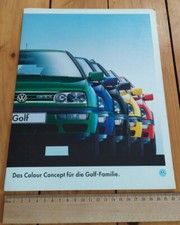 Prospekt Großprospekt DIN A4 Mappe VW "Golf Colour Concept" von 9.1996 ÜG