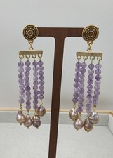 Lila Tropfen Perlen & Lila