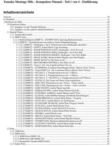 Yamaha m8x synthesizer manual - synthesizer,