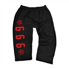 Herren dreiviertel 3/4 Jogginghose 666 pentagramm satan dark devil gothic hell
